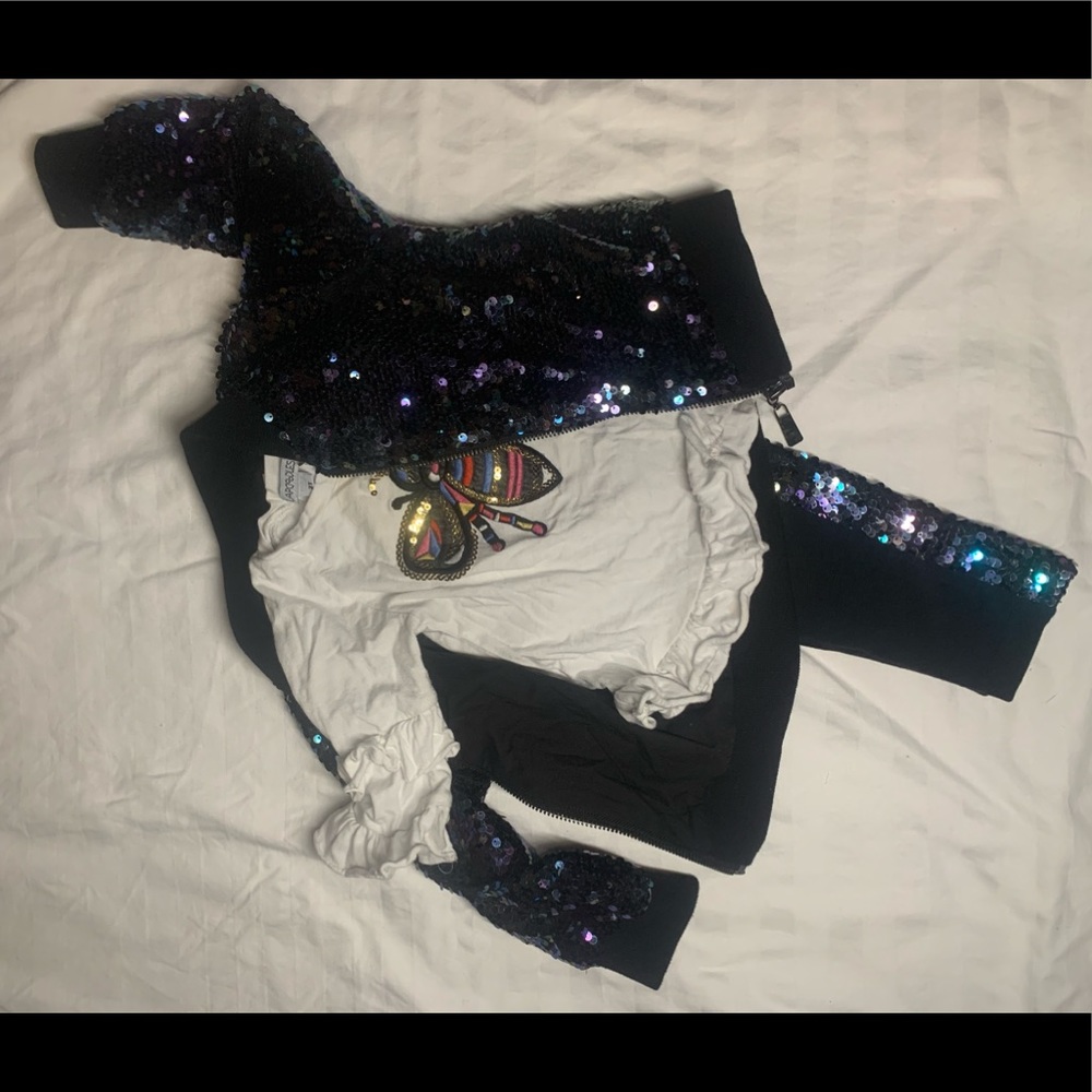 Toddler Sequin  jump suit set